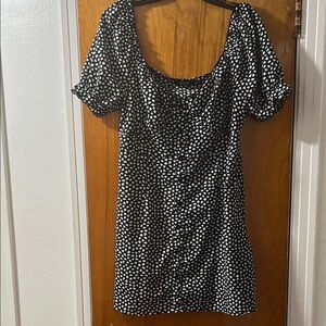 Missguided Black and White Patterned Dress